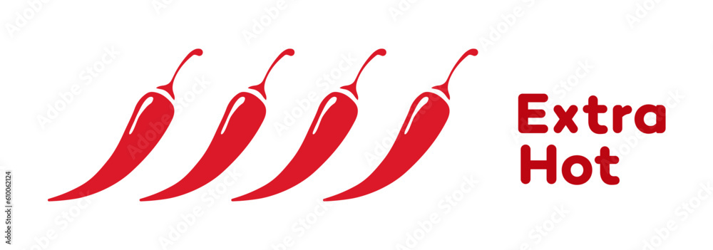 Spicy chilli extra hot level isolated on white background. Pepper sauce with fire flame. Vector Illustration 10 eps Spicy chilli extra hot level isolated on white background. Pepper sauce with fire flame. Vector Illustration 10 eps