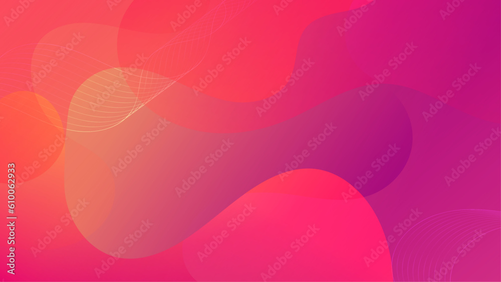 Abstract lines pattern technology on red gradients background.