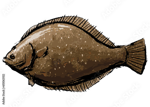 Flatfish is a popular fish in Korea. It is famous for eating sashimi.