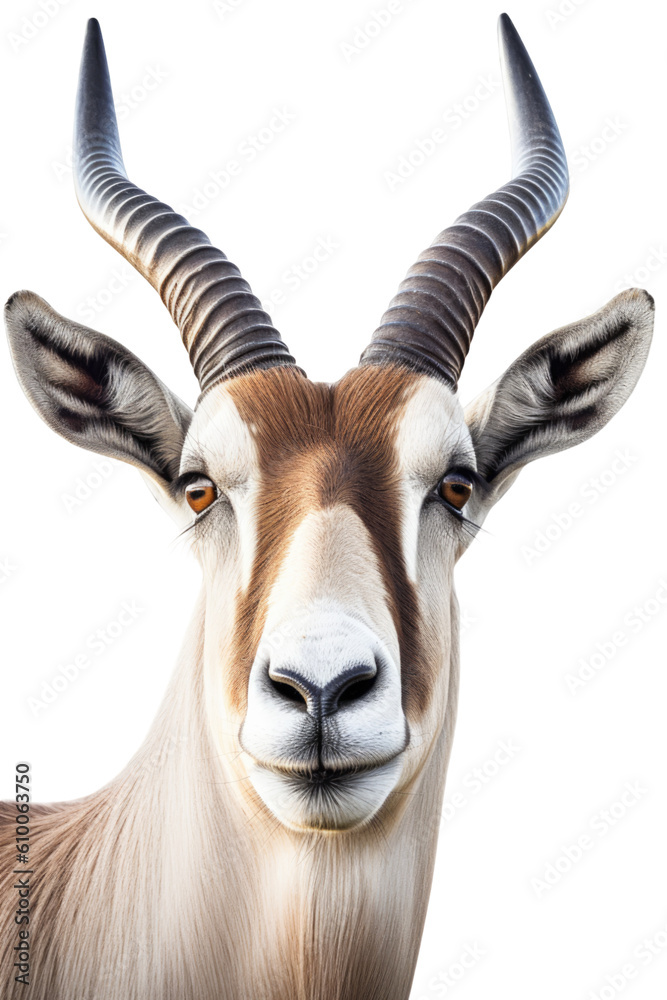 close up of a antelope isolated on a transparent background close up of a antelope isolated on a transparent background