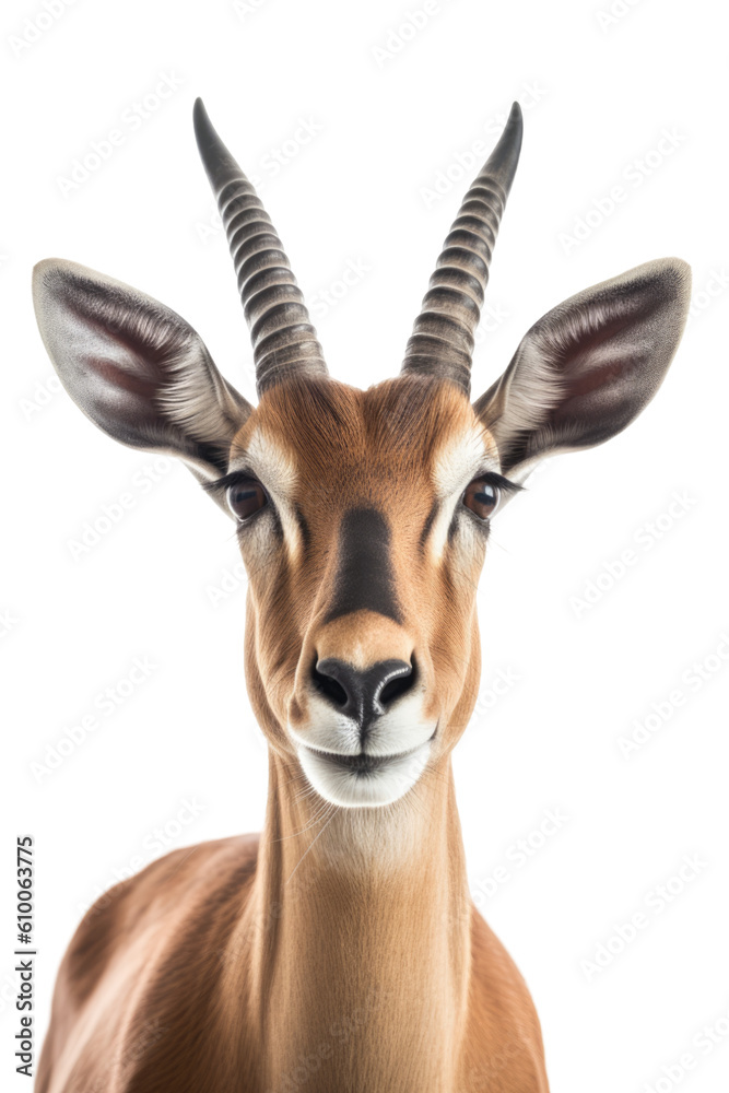 close up of a antelope isolated on a transparent background close up of a antelope isolated on a transparent background