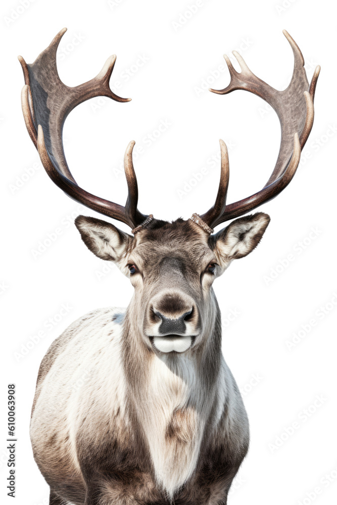 close up of a caribou isolated on a transparent background close up of a caribou isolated on a transparent background