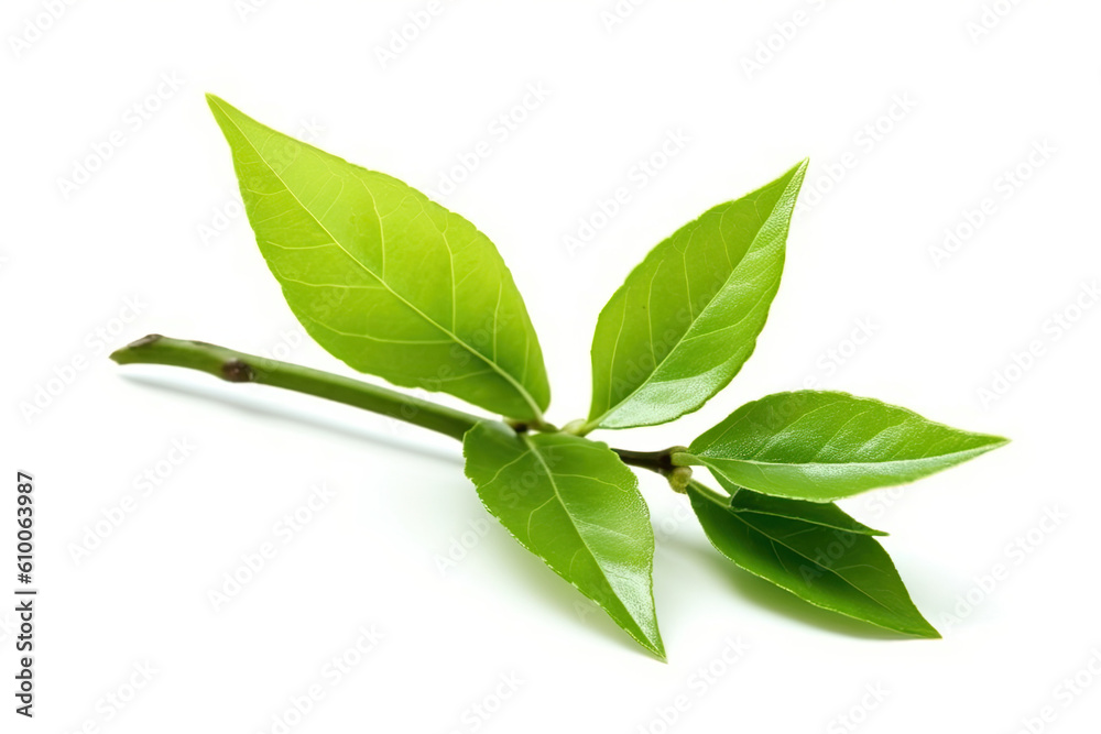 Naklejka premium Tea leaf isolated created with Generative AI technology