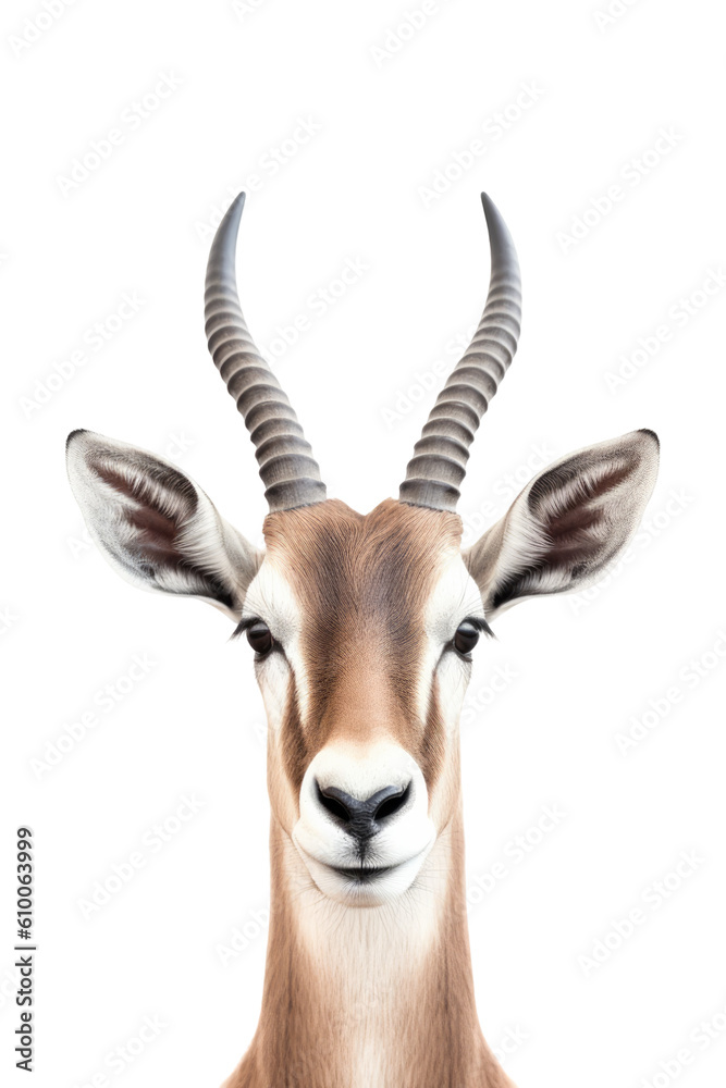 close up of a gazelle isolated on a transparent background close up of a gazelle isolated on a transparent background