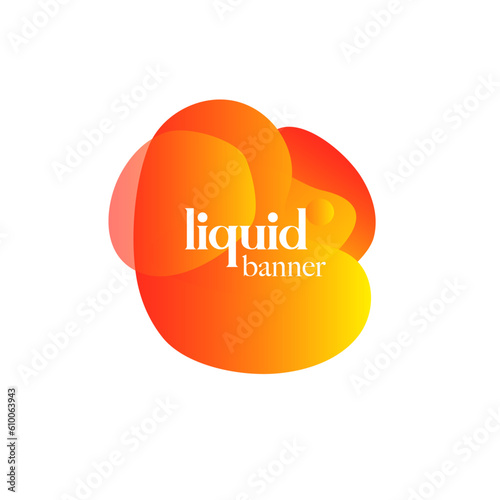 Abstract vector banners. Geometric liquid forms.