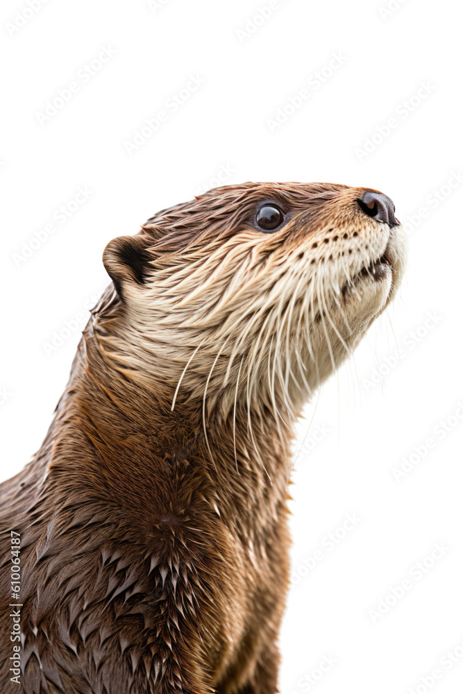 close up of a otter isolated on a transparent background close up of a otter isolated on a transparent background