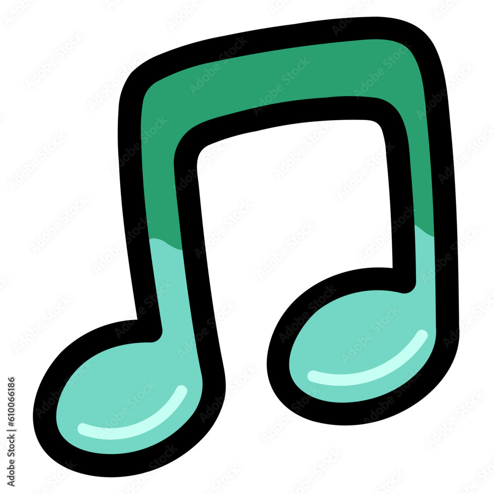 slanted beamed eighth note filled outline icon style slanted beamed eighth note filled outline icon style