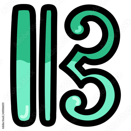 alto tenor filled outline icon style