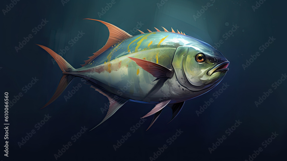 tuna fish created with Generative AI technology tuna fish created with Generative AI technology