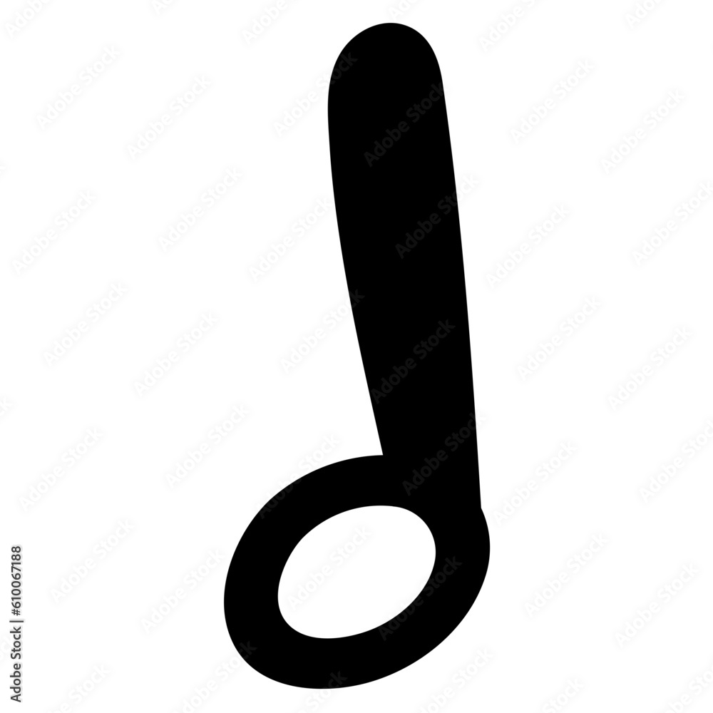 half note glyph icon style half note glyph icon style