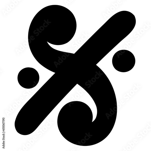 segno glyph icon style photo