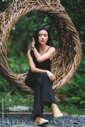 Beautiful girl in the garde...