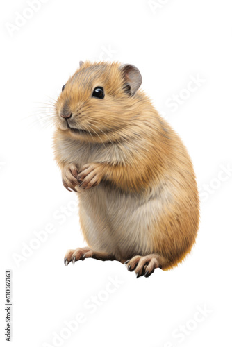 close up of a lemming isolated on a transparent background