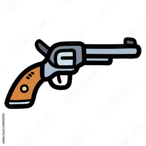 revolver filled outline icon style