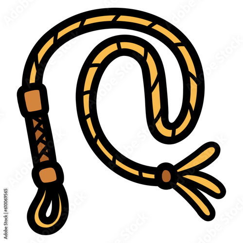whip filled outline icon style