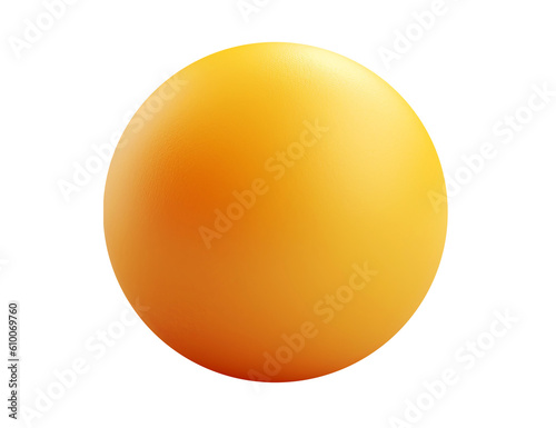 Table tennis ball on transparent background. Generative AI.