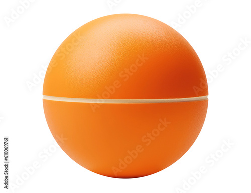 Table tennis ball on transparent background. Generative AI.