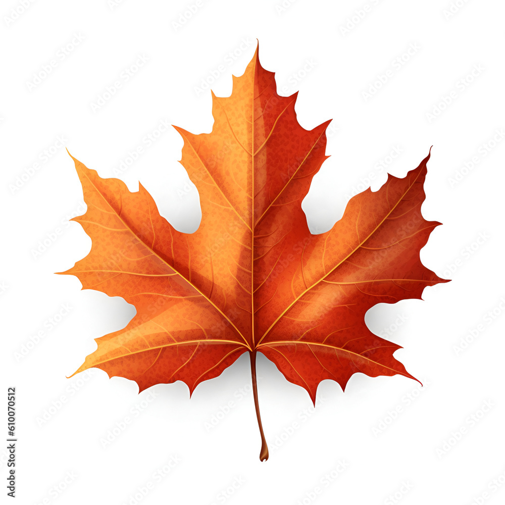 Naklejka premium Autumn maple leaf isolated on white background