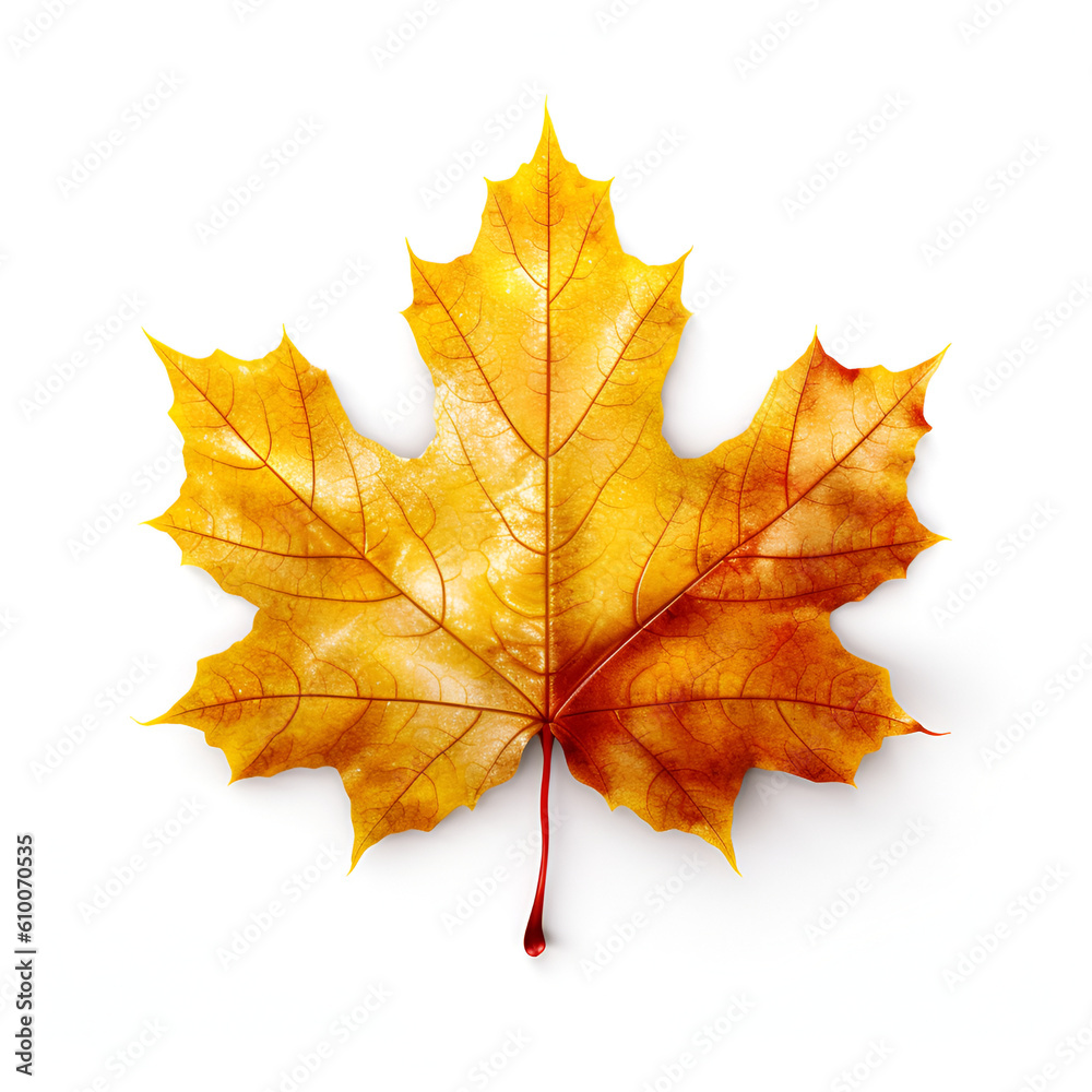 Autumn maple leaf isolated on white background Autumn maple leaf isolated on white background
