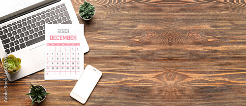 Calendar for December 2023,...