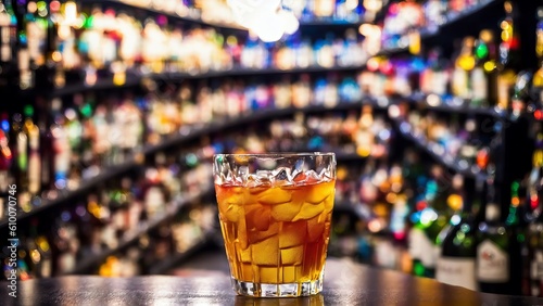 Liquor Store With Diverse Alcohol Brands Featured In Photo. Generative AI