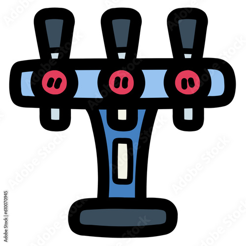 beer tap filled outline icon style