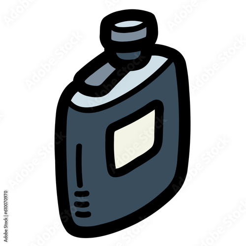 hip flask filled outline icon style