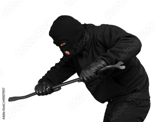 Portrait of a Thief Using Crowbar