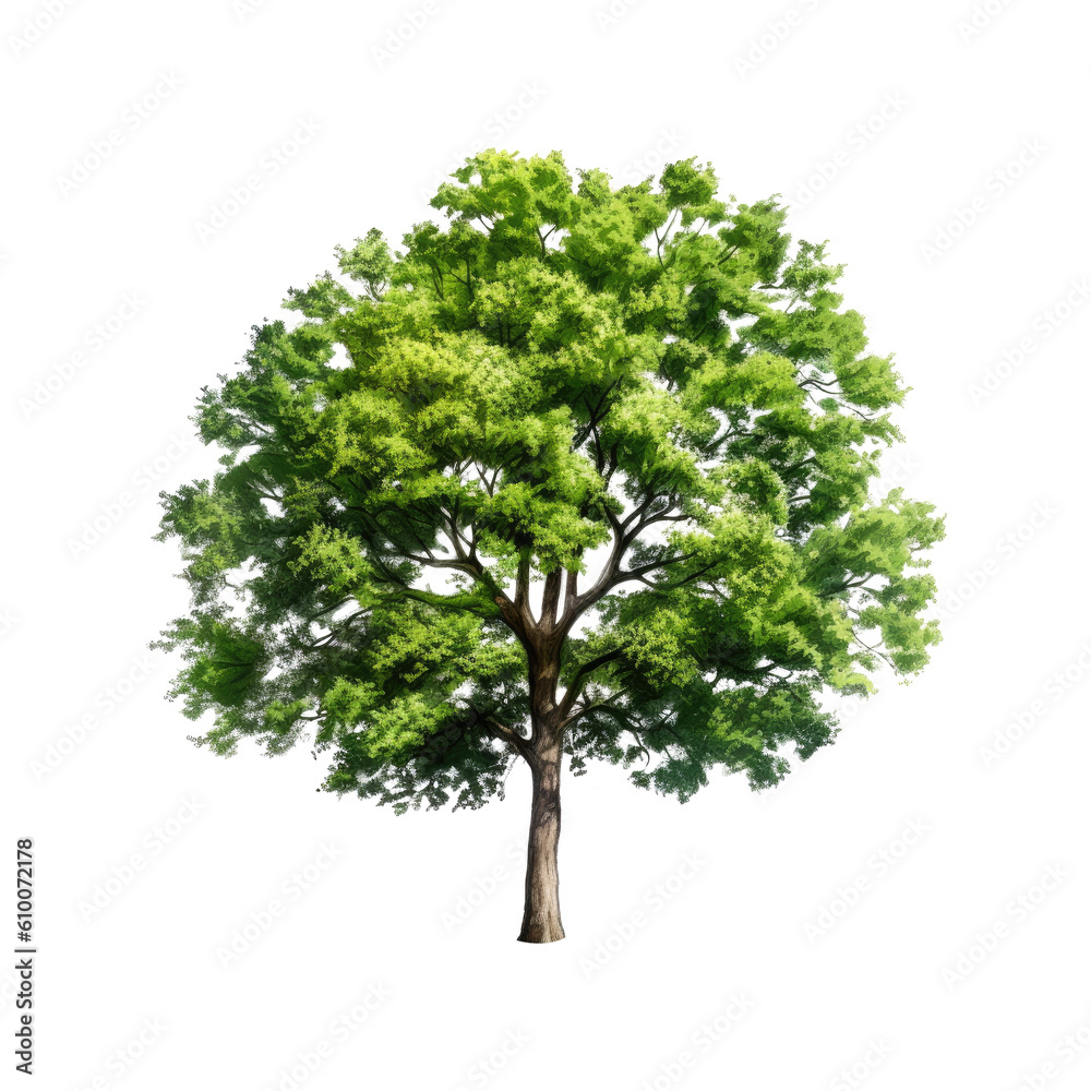 Fototapeta premium Tree isolated on transparent background. Generative ai
