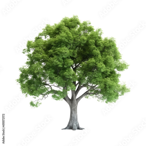 Tree isolated on transparent background. Generative ai