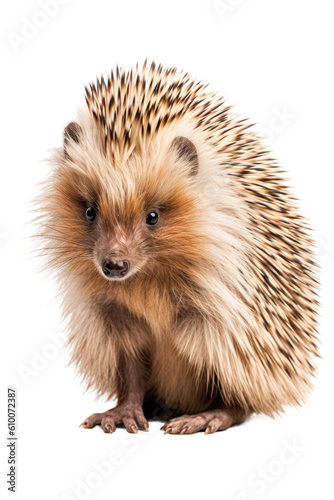 close up of a porcupine isolated on a transparent background