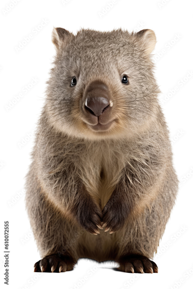close up of a wombat isolated on a transparent background close up of a wombat isolated on a transparent background