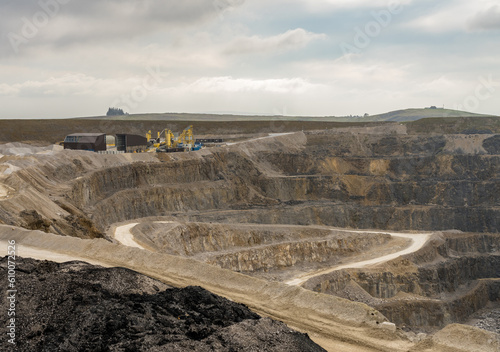 High limestone quarry of Coldstones on Greenhow Hill in Nidderdale Yorkshire photo