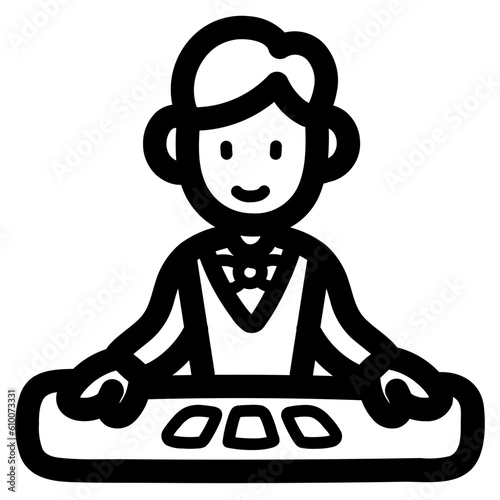croupier line icon style