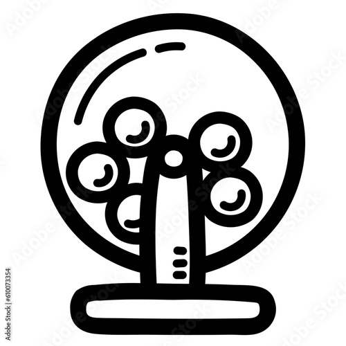 lottery line icon style