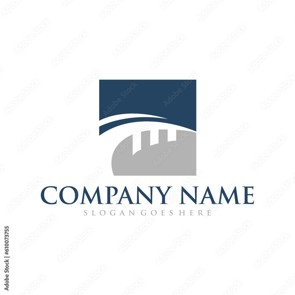 creative abstract bridge logo design template creative abstract bridge logo design template