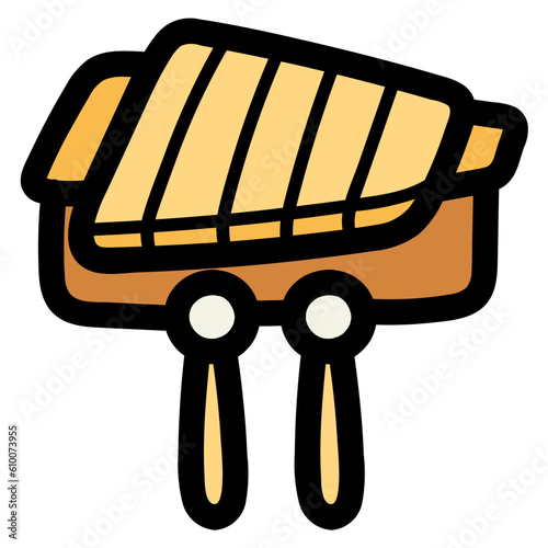 xylophone filled outline icon style