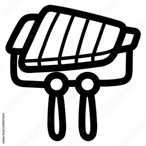 xylophone line icon style