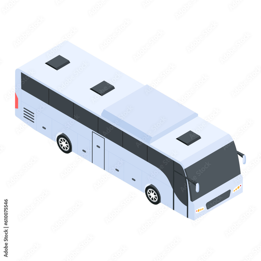 Transportation Isometric Icons 
