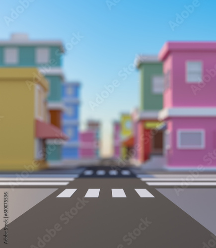 Urban area background with crosswalks