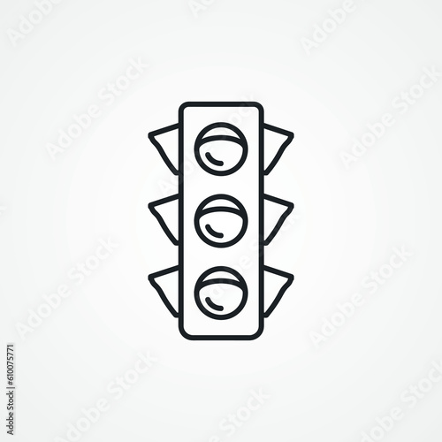 Traffic light line icon. traffic lights outline icon.