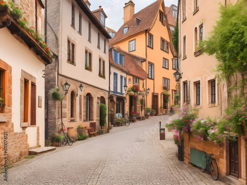 Captivating European Charm: Exploring Historic Streets and Picturesque Architecture of a Timeless Town © Mads