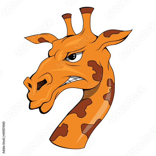 Giraffe. Vector illustration of a animals of africa. Wildlife.
