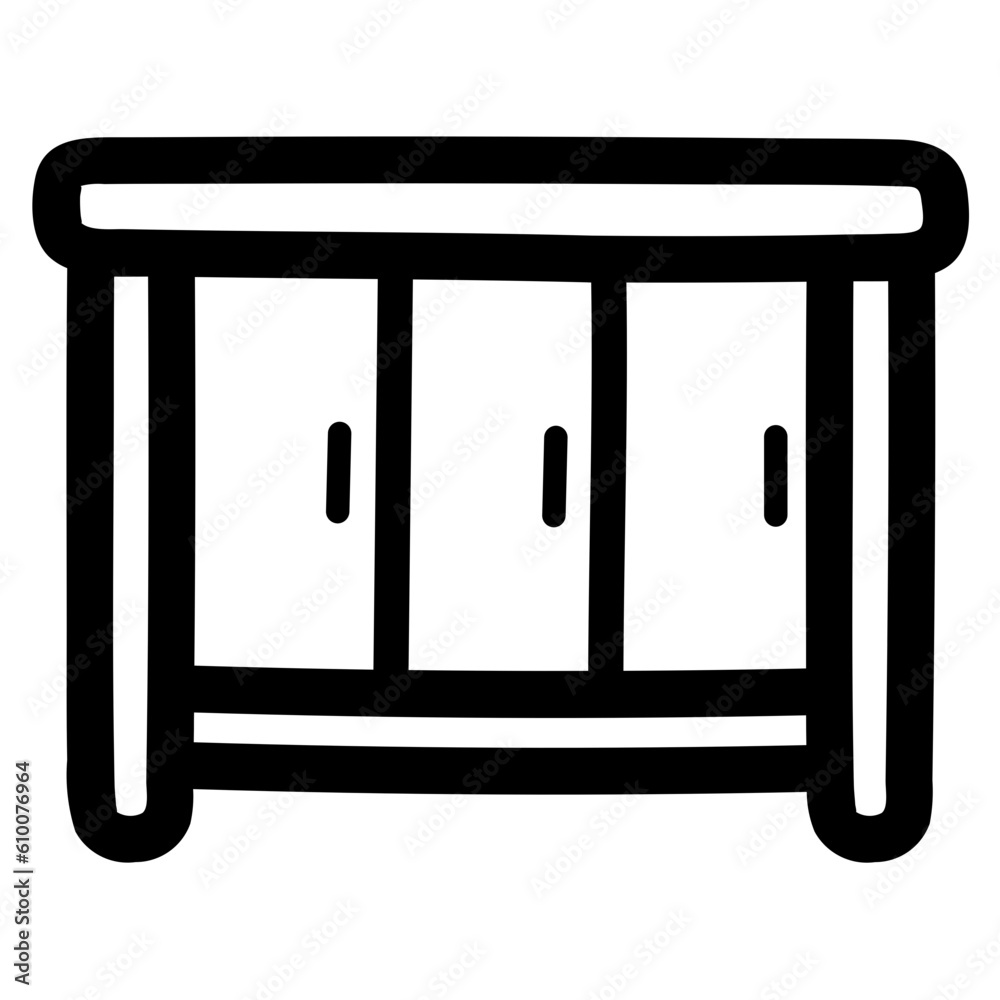 cabinet line icon style