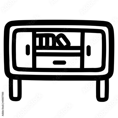 sideboard line icon style