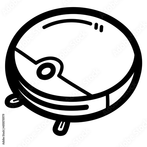 vacuum robot line icon style