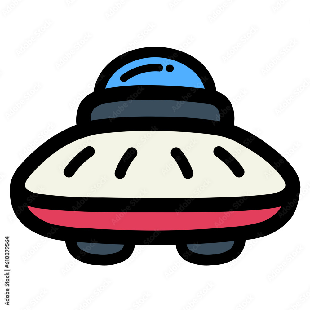 Fototapeta premium ufo filled outline icon style
