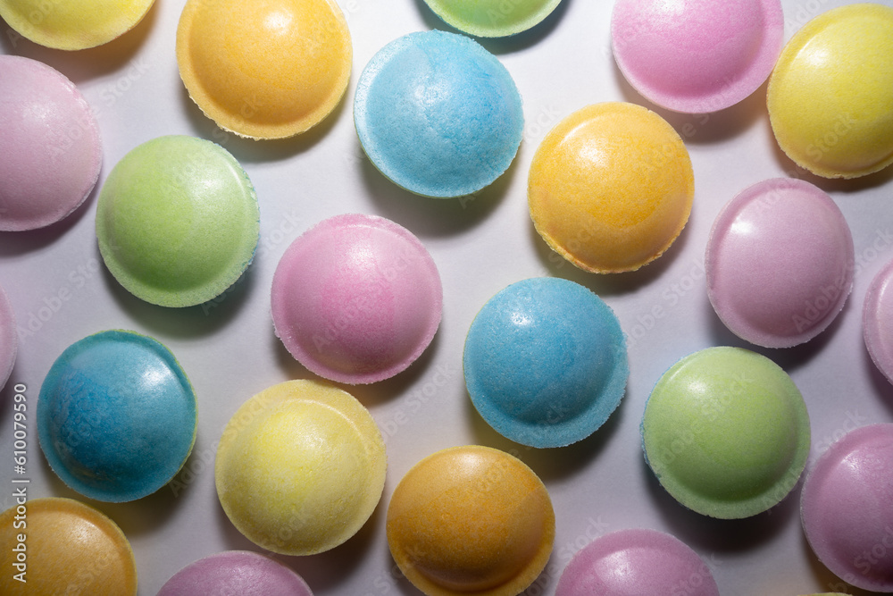 Background with colorful round candies Background with colorful round candies