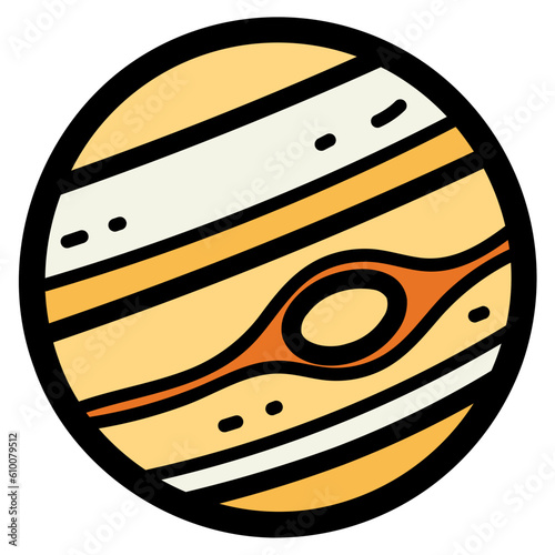 jupiter filled outline icon style