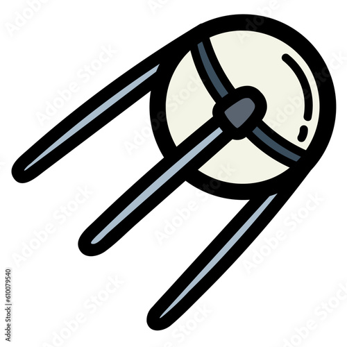 sputnik filled outline icon style